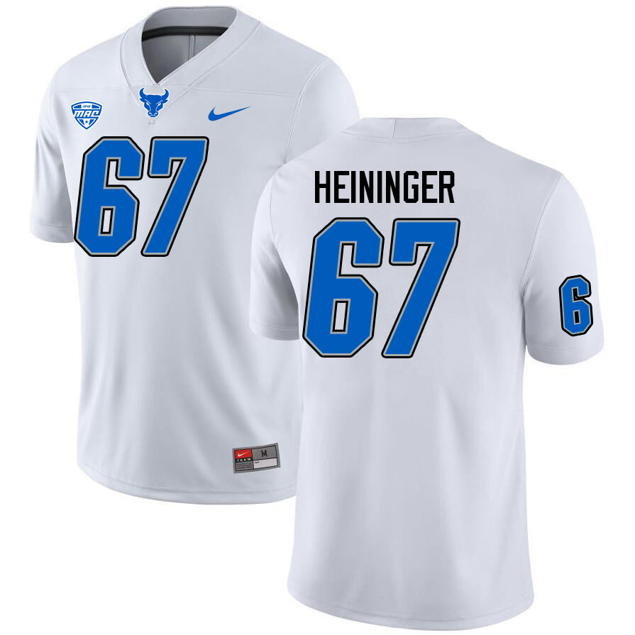 Buffalo Bulls #67 Alex Heininger College Football Jerseys Stitched Sale-White